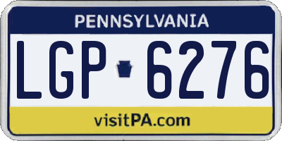 PA license plate LGP6276