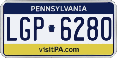 PA license plate LGP6280