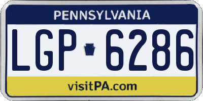 PA license plate LGP6286