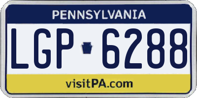 PA license plate LGP6288