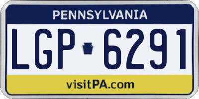 PA license plate LGP6291