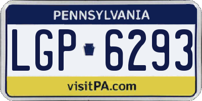 PA license plate LGP6293