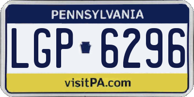 PA license plate LGP6296