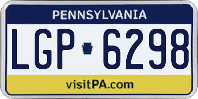 PA license plate LGP6298