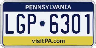 PA license plate LGP6301