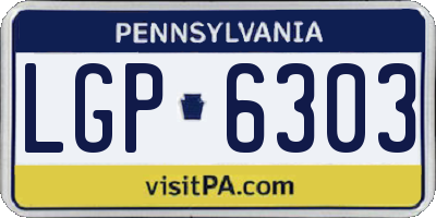 PA license plate LGP6303