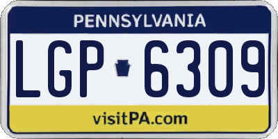 PA license plate LGP6309