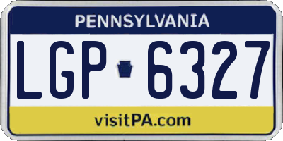 PA license plate LGP6327