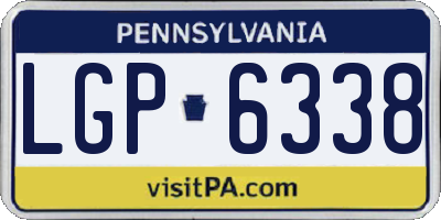 PA license plate LGP6338