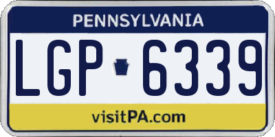 PA license plate LGP6339