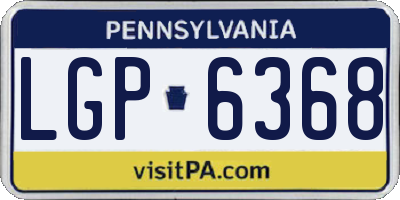 PA license plate LGP6368