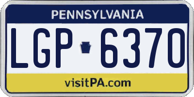 PA license plate LGP6370