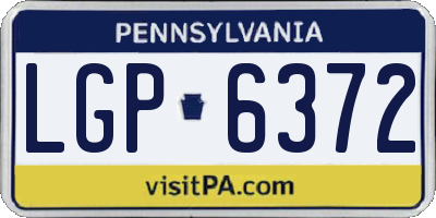 PA license plate LGP6372