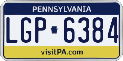 PA license plate LGP6384