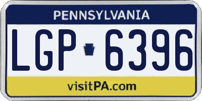 PA license plate LGP6396