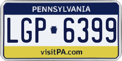 PA license plate LGP6399