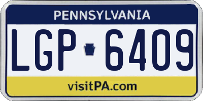 PA license plate LGP6409