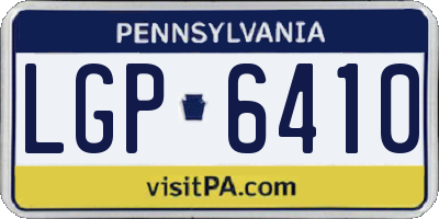 PA license plate LGP6410