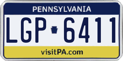 PA license plate LGP6411