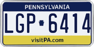 PA license plate LGP6414