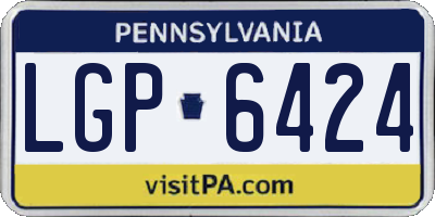 PA license plate LGP6424