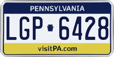 PA license plate LGP6428