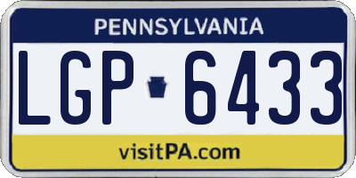 PA license plate LGP6433