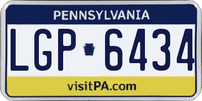 PA license plate LGP6434