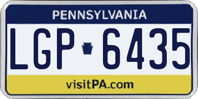 PA license plate LGP6435