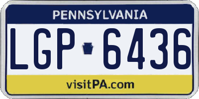 PA license plate LGP6436