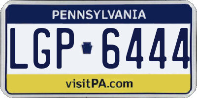 PA license plate LGP6444