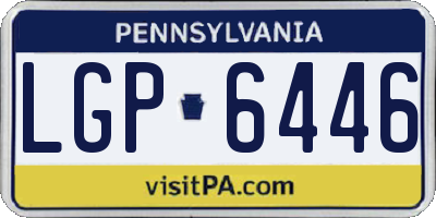 PA license plate LGP6446