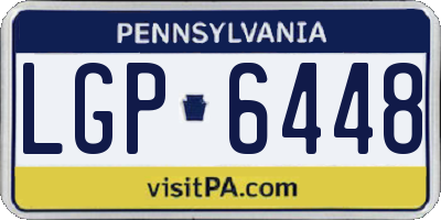 PA license plate LGP6448