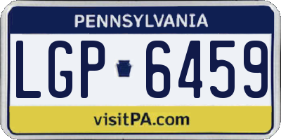 PA license plate LGP6459