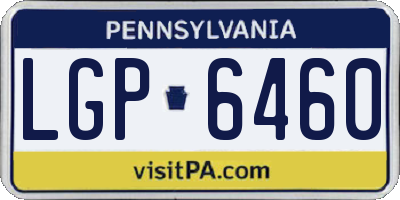 PA license plate LGP6460