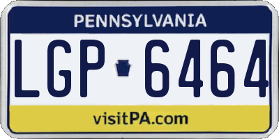 PA license plate LGP6464