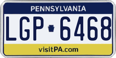PA license plate LGP6468
