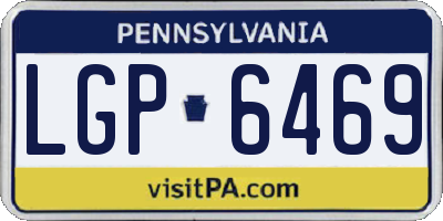 PA license plate LGP6469