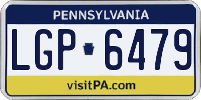 PA license plate LGP6479
