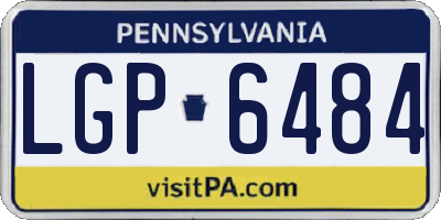 PA license plate LGP6484