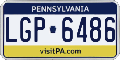 PA license plate LGP6486