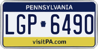 PA license plate LGP6490