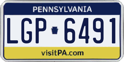 PA license plate LGP6491
