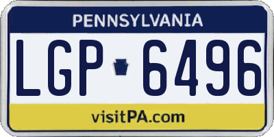 PA license plate LGP6496