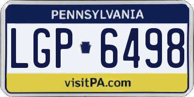PA license plate LGP6498