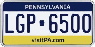 PA license plate LGP6500