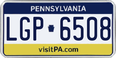 PA license plate LGP6508