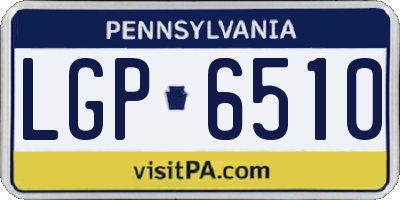 PA license plate LGP6510