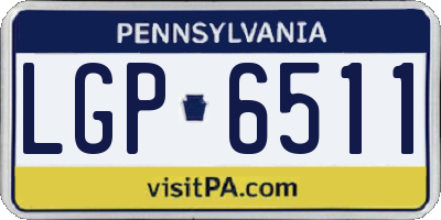 PA license plate LGP6511