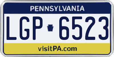 PA license plate LGP6523